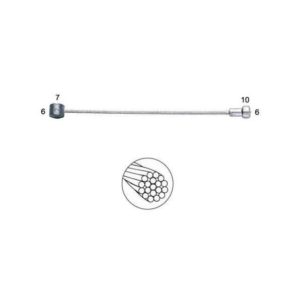MARWI C220 INOX sajla kočnice 2 glavice 1.6x2250mm