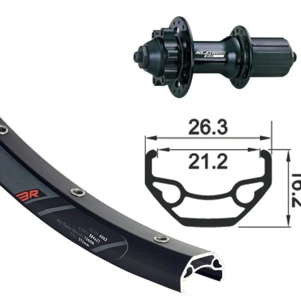 RODI 26x1.9 Brock XLC QR 32H - stražnji kotač