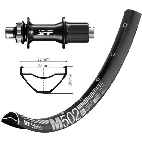DT SWISS M502 27.5" Deore XT 12 148mm - stražnji kotač