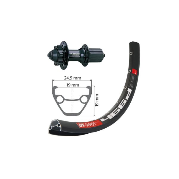 DT SWISS D466 / XLC EVO 26x1.9 8/10brz stražnji kotač bicikla