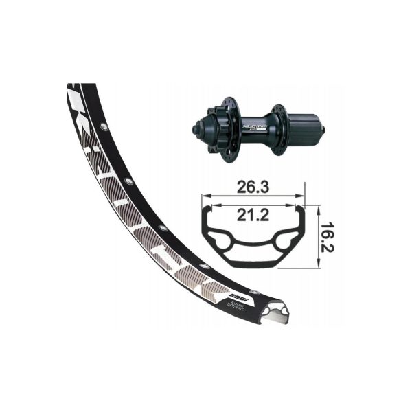 Rodi BRock / XLC 6R QR 29" stražnji kotač bicikla dupla stijenka (2146850400)