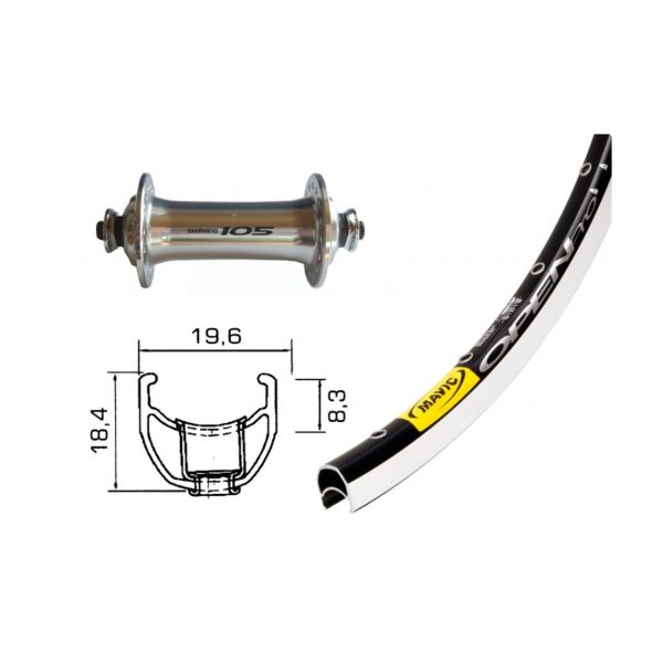 MAVIC OPEN PRO 28" SHIM 105 32 pred. kotač crni 2148517300