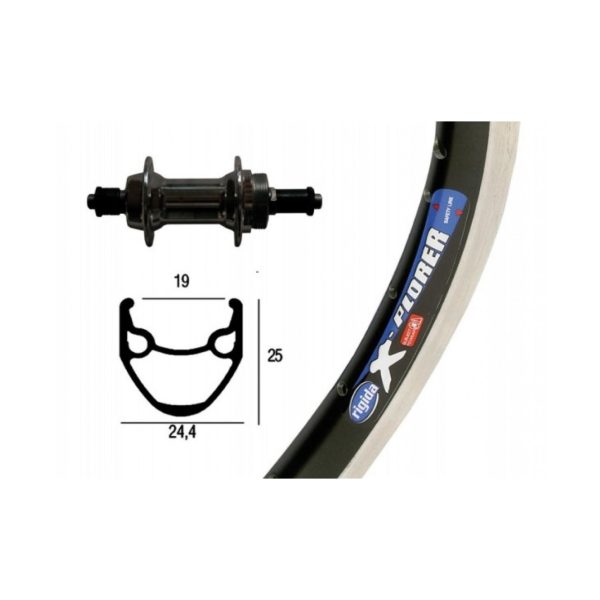 RIGIDA X-PLORER 26X1.75  kranc stražnji kotač bicikla 36rupa (2146613100)