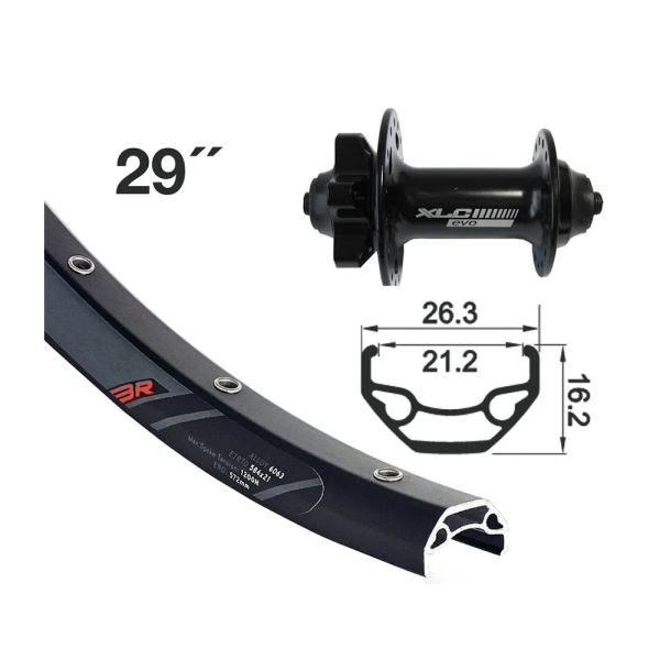 RODI BRock 29" DISK QR 32 prednji kotač - crni-Ciklo-Centar-Zagreb